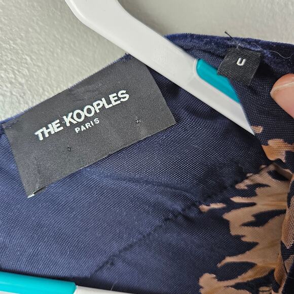 The Kooples Leopard Print Velvet Boho Kimono OS - Picture 2 of 6